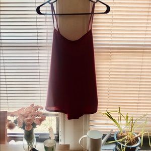 Wine Cross-Back Camisole Tank
